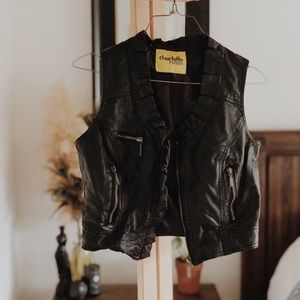 Faux Leather Vest